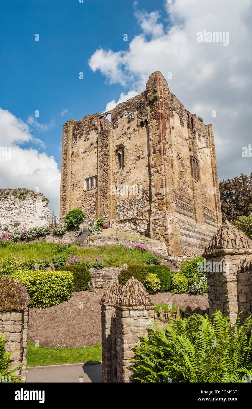 The keep of Guildford Castle, Surrey, England Stock Photo