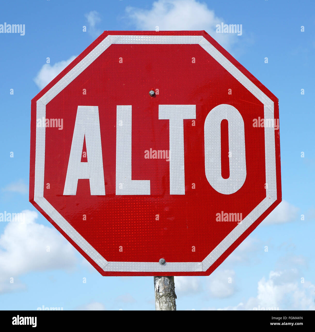 Halt Stop Alto sign Stock Photo Alamy