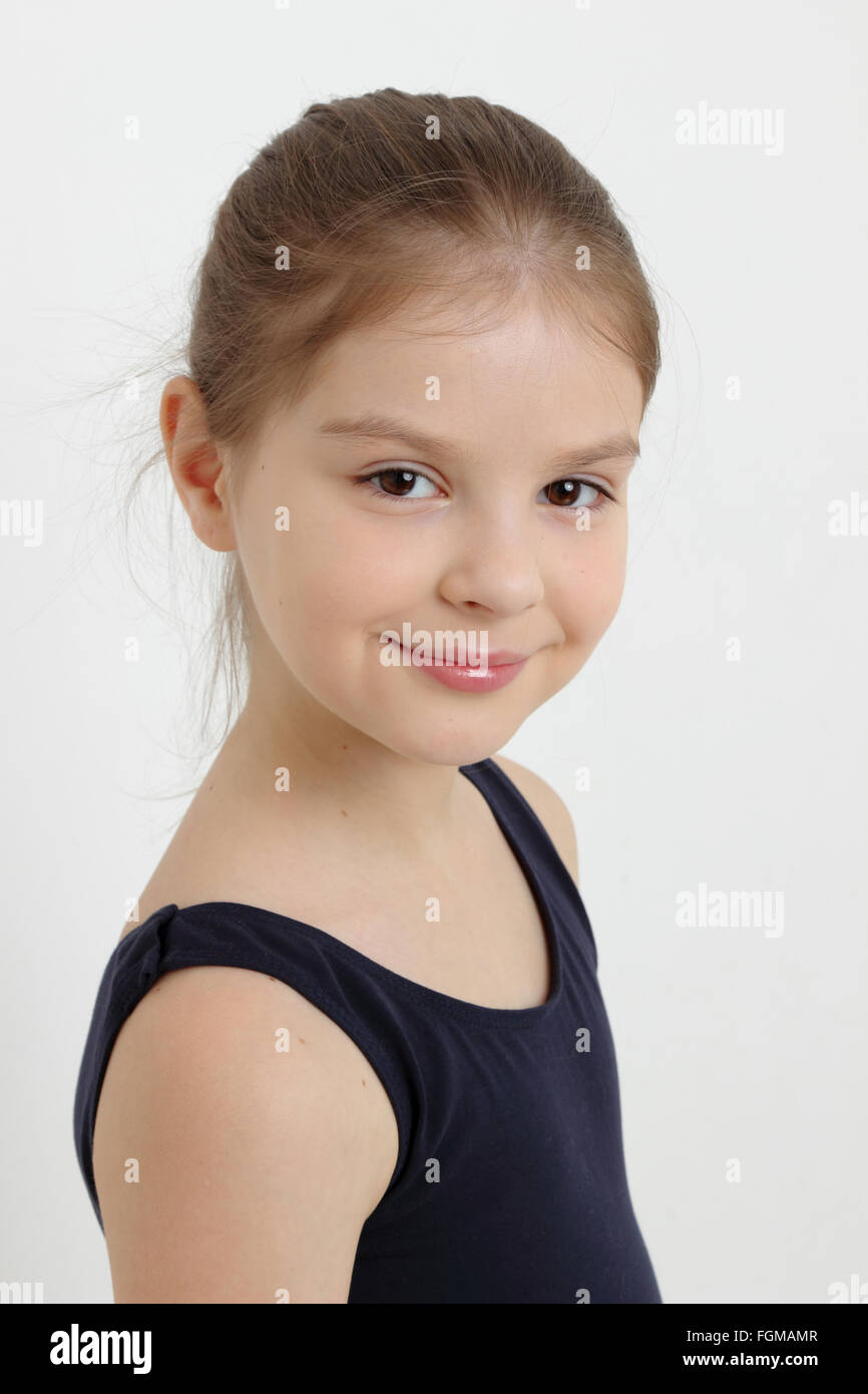 Beautiful teen girl close up portrait Stock Photo