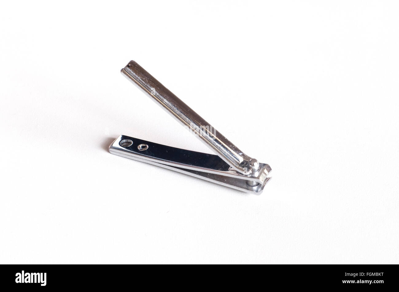 Stainless steel nail cutter isolated on white background Stock Photo