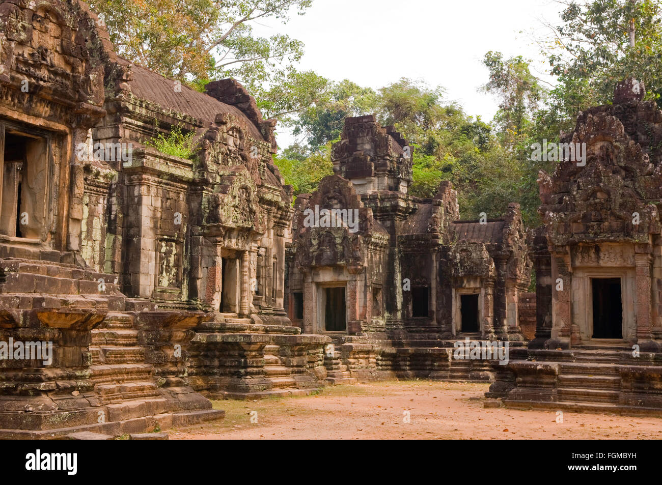 The ruins of Thommanom temple in Siem Reap, Cambodia Stock Photo