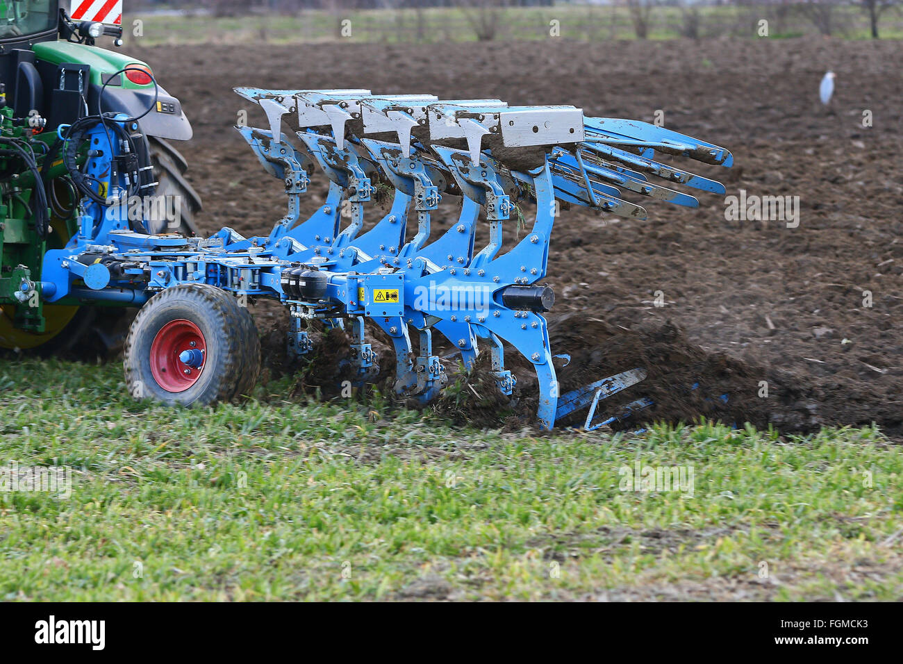 Harrowing and plowing equipment Stock Photo Alamy