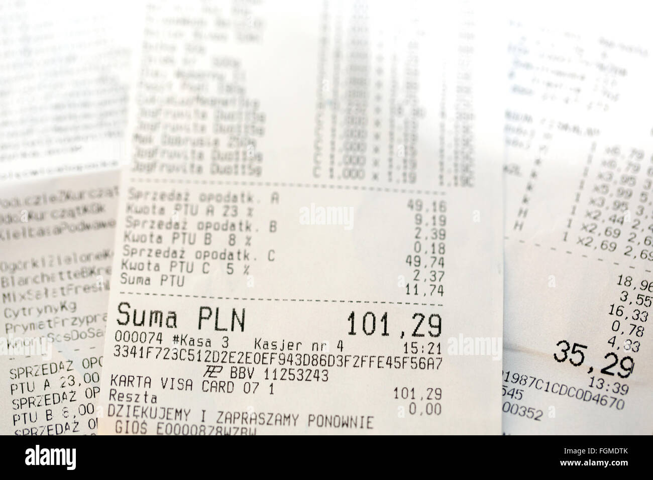 Cash Register Slips High Resolution Stock Photography And Images Alamy