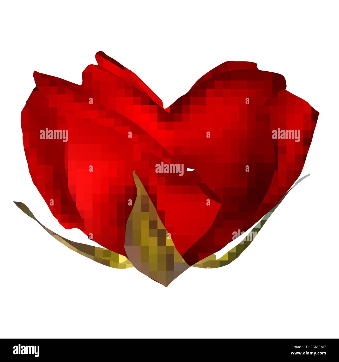 Stylest Rose Stylish rose heart Stock Vector Images - Alamy