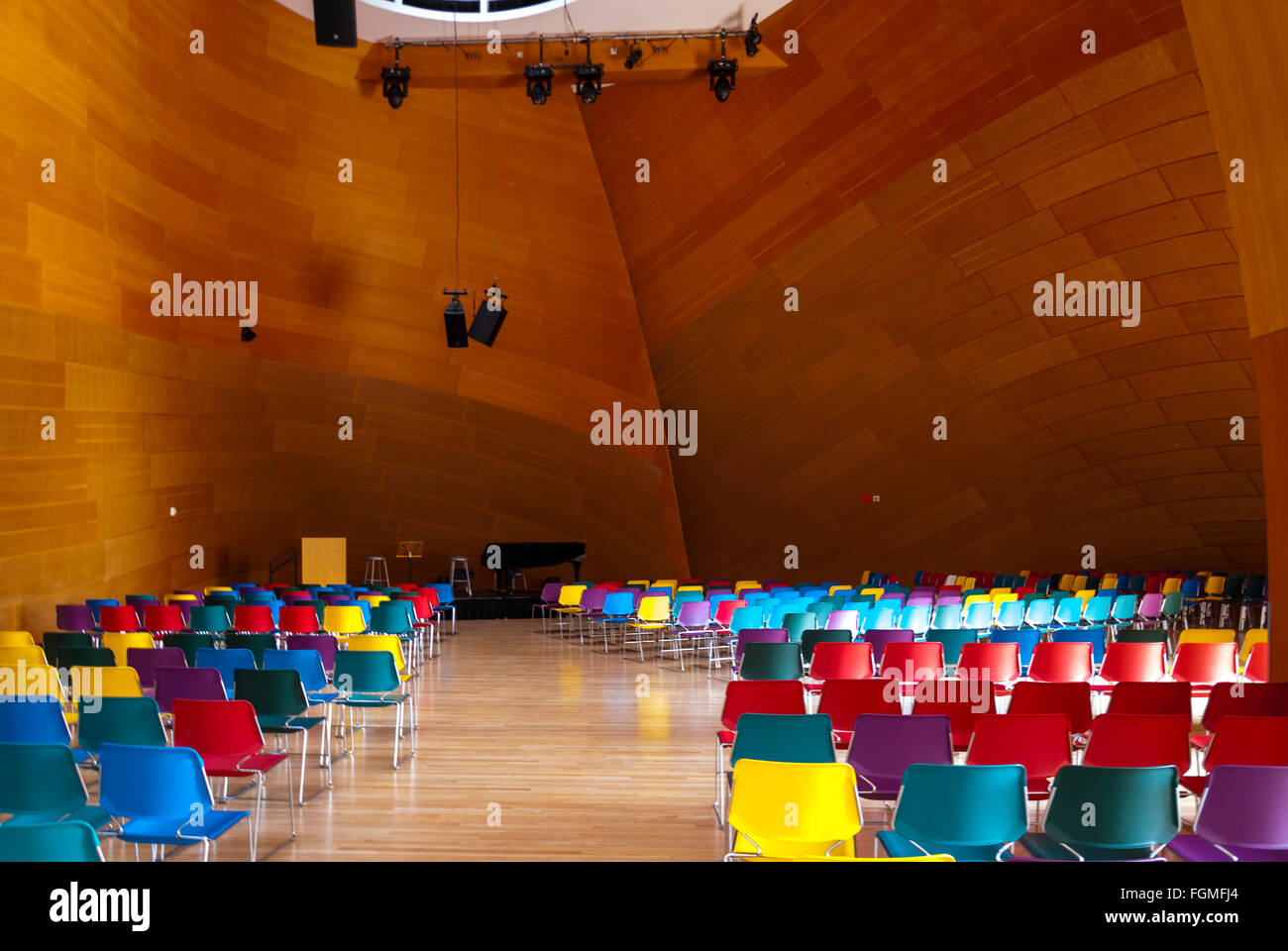 The BP lecture Hall at the Walt Disney concert hall Stock Photo