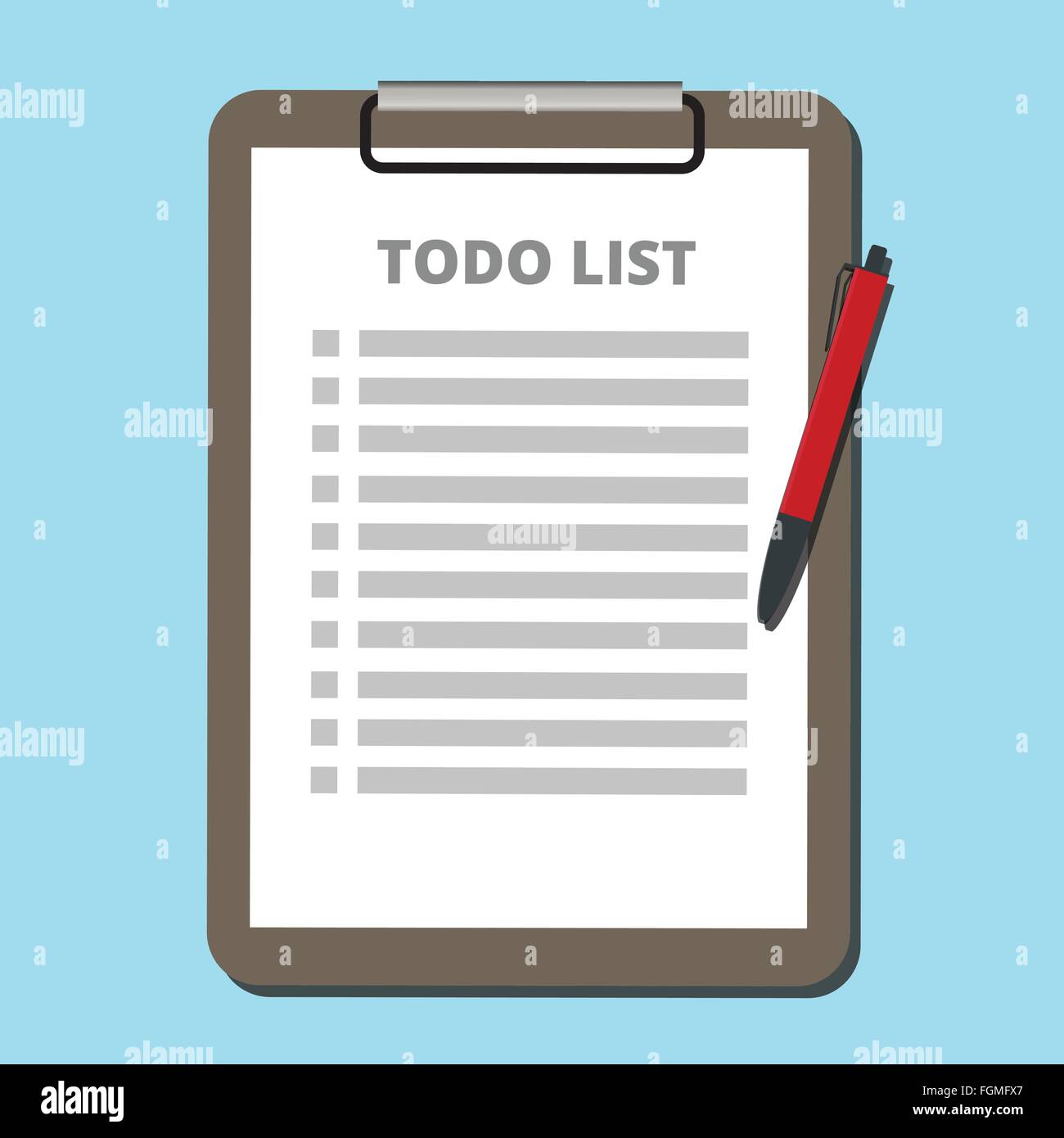 to do list concept tasklist with clipboard vector Stock Vector Image ...