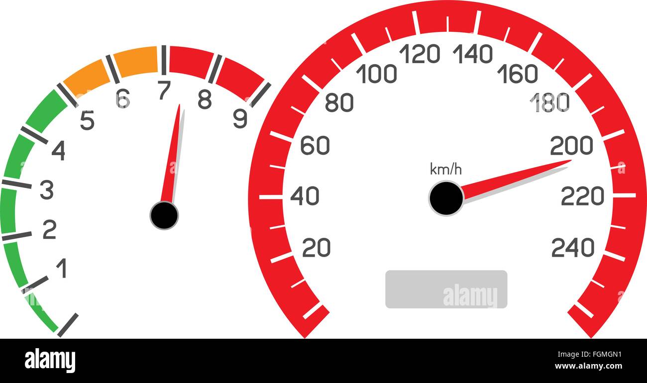 car speeding limit Stock Vector