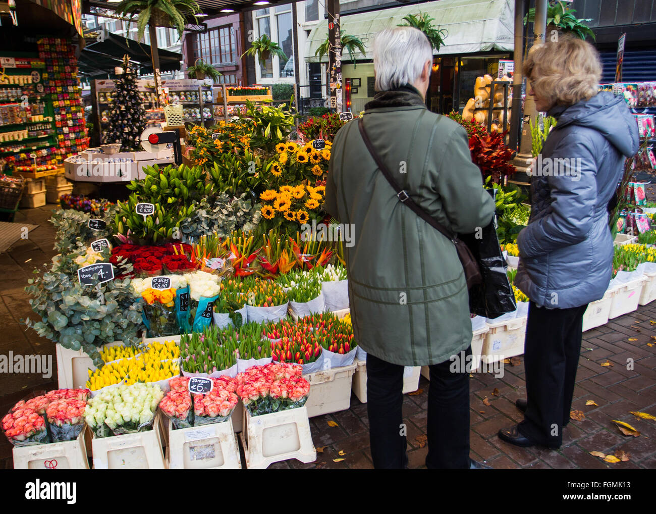The Flower Market on Singel in Amsterdam Stock Photo Alamy