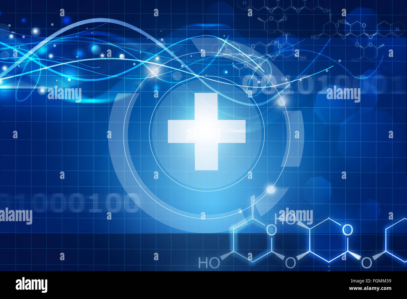abstract blue medical background Stock Photo