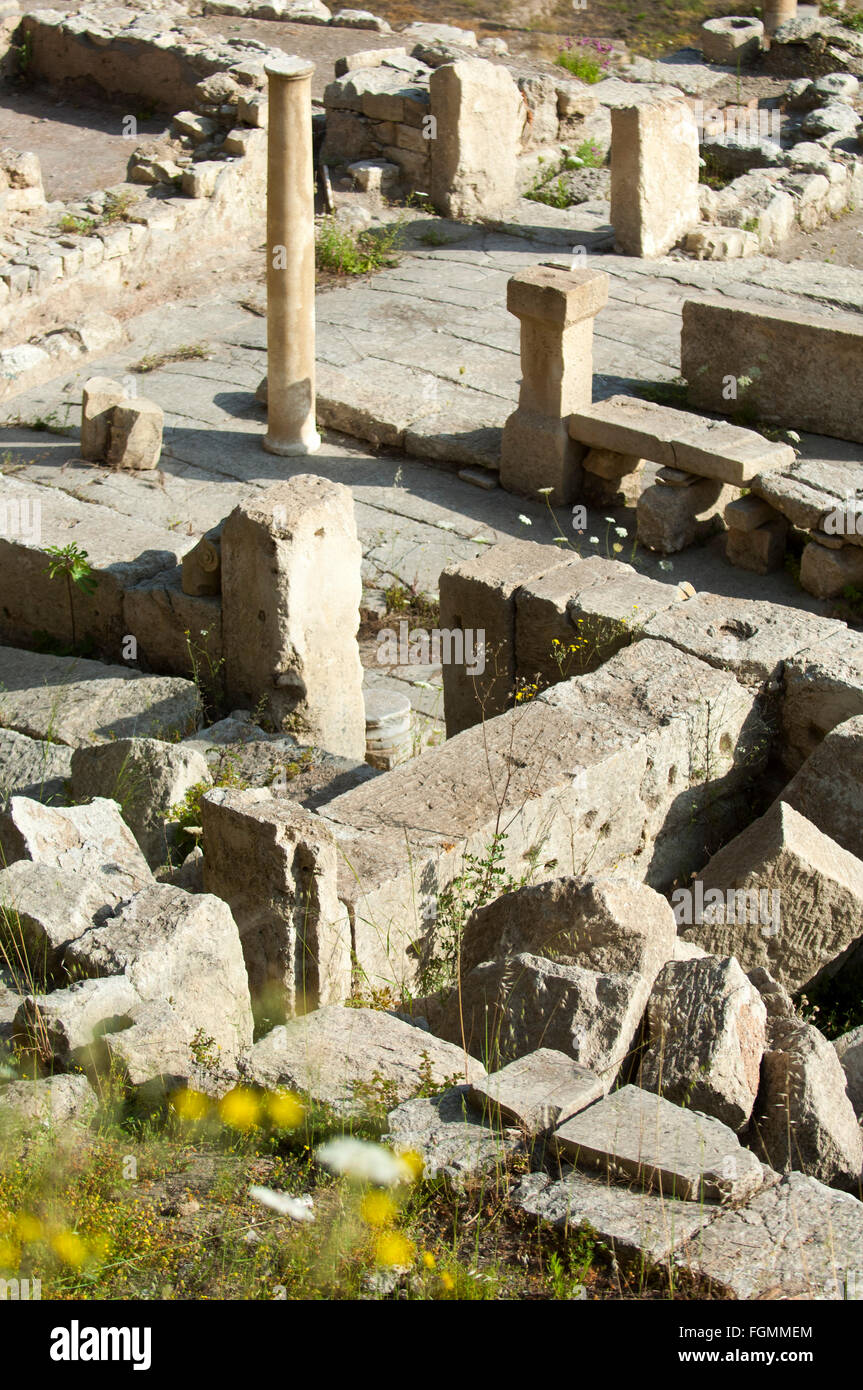 Griechenland, Kreta, Archea Eleftherna, antike Stadt Eleuderna. Stock Photo