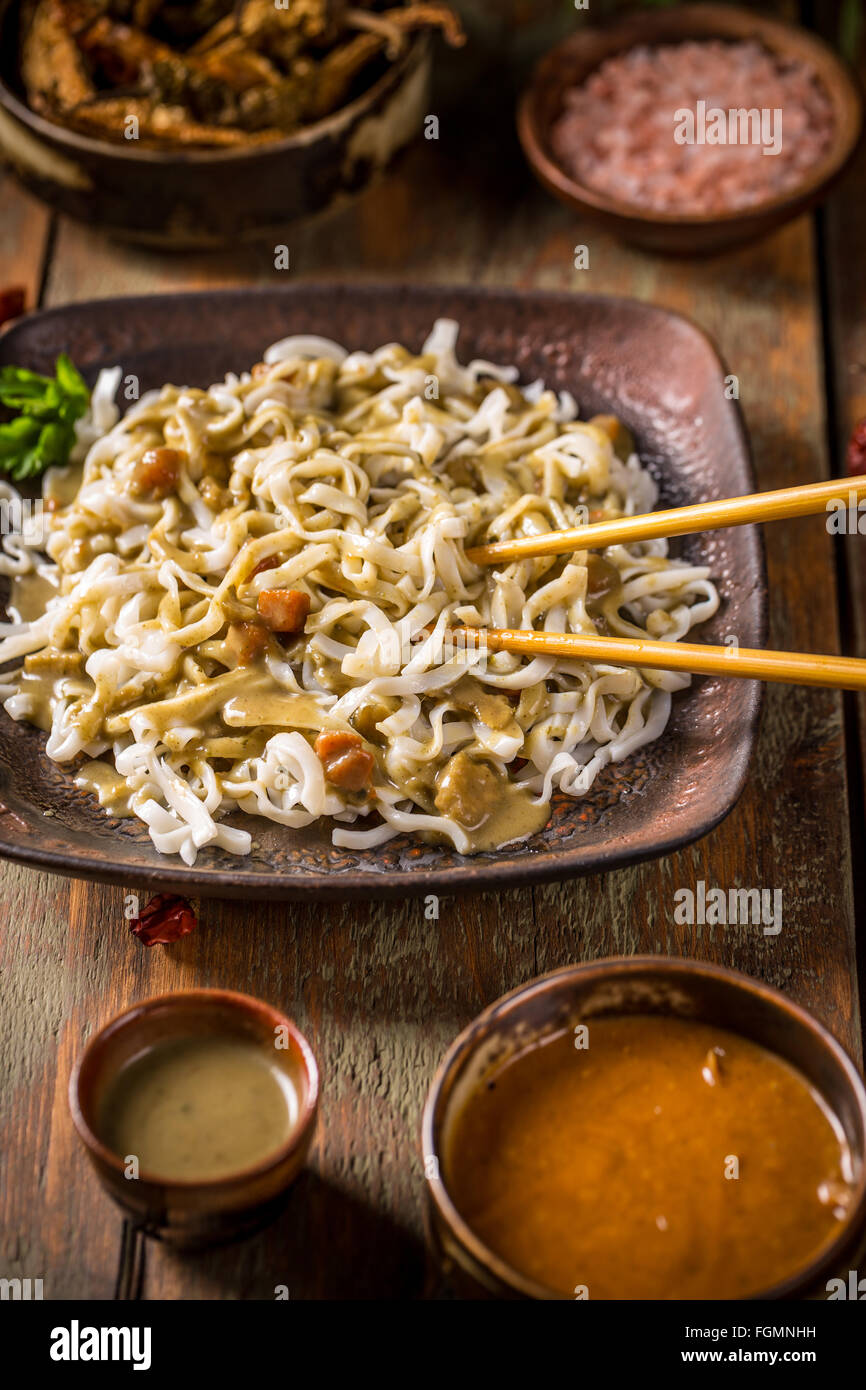 A very famous stir fried noodle called "PadThai". Thailand's national