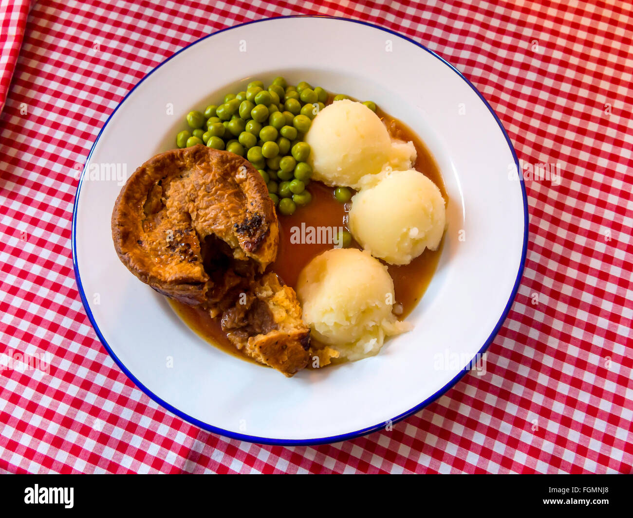 In World War 2 themed Traditional Pie and Mash Shop in Saltburn by the