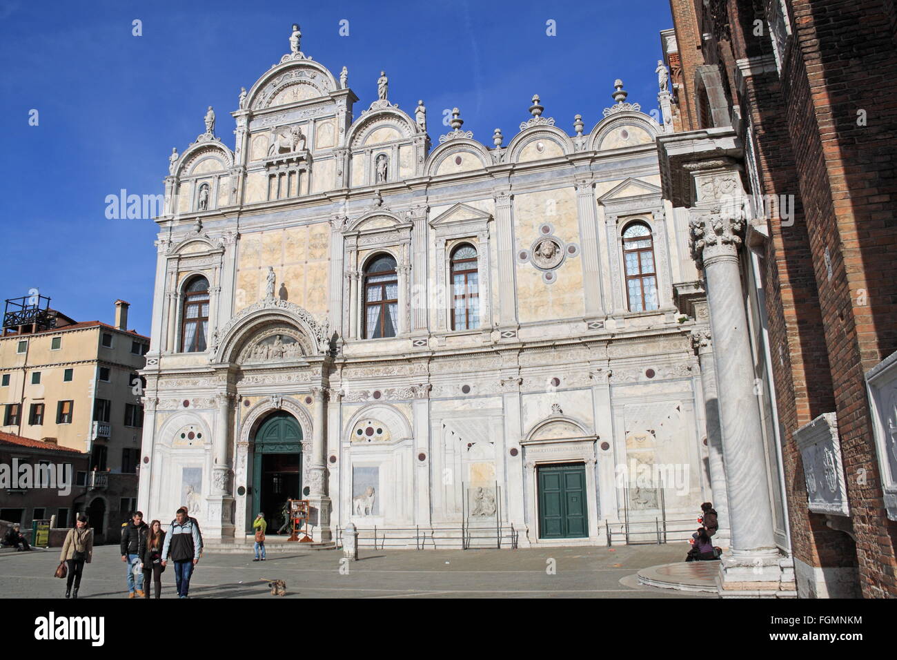 Scuola Grande di San Marco (Ospedale Civile Santi Giovanni e Paolo), Castello, Venice, Veneto, Italy, Adriatic Sea, Europe Stock Photo