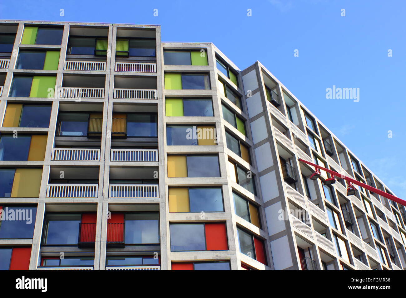 Regenerated flats on the Park Hill housing estate in Sheffield, England UK Stock Photo