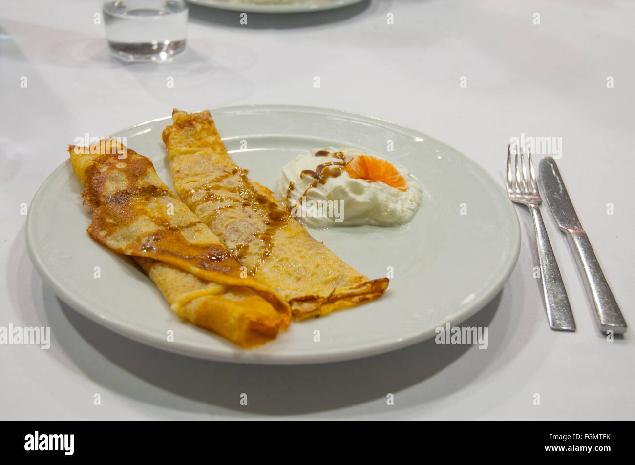 Freixuelos, typical Asturian dessert. Asturias, Spain. Stock Photo