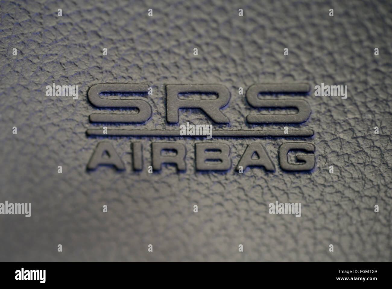 SRS Airbag air bag  Supplemental Restraint System - Honda CR-V 2015 steering wheel driver side airbag Stock Photo