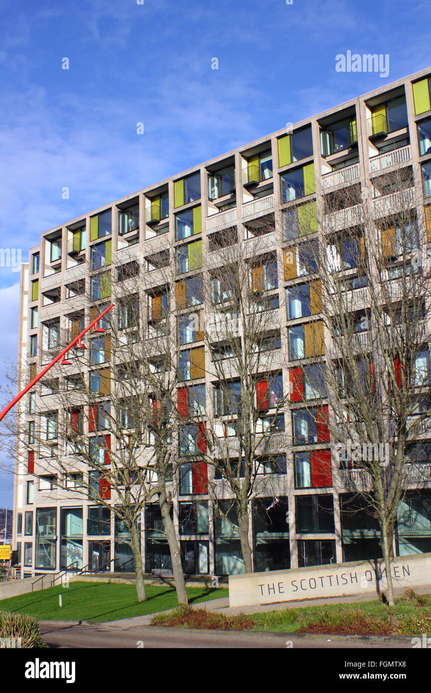 Regenerated flats at the Park Hill housing estate in Sheffield