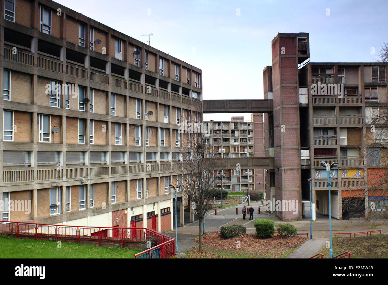 Boarded up flats in an undeveloped part of the Park Hill housing estate