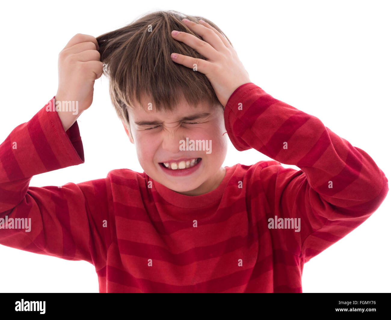 angry boy Stock Photo