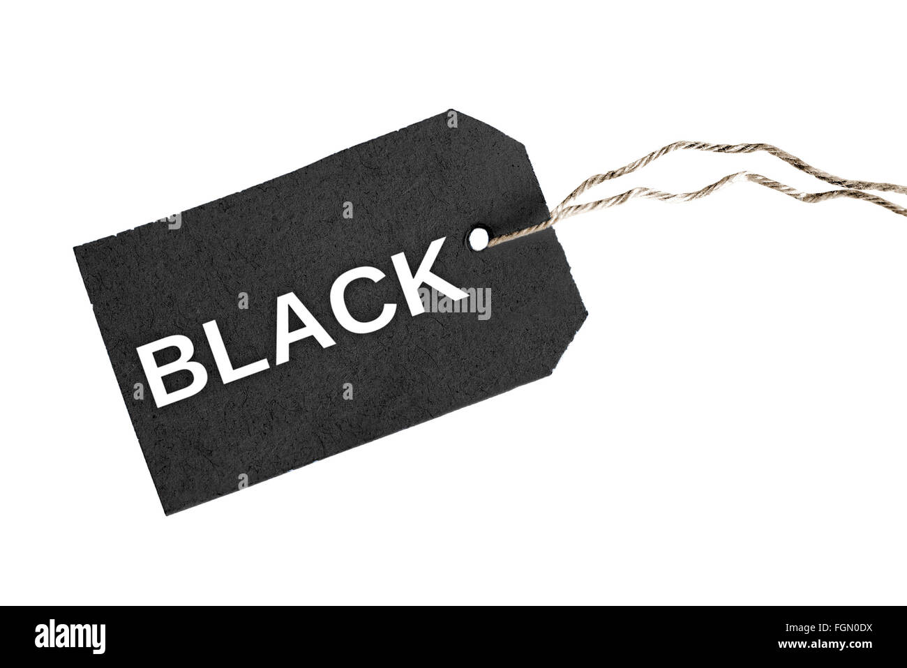 Black word on black tag Stock Photo Alamy