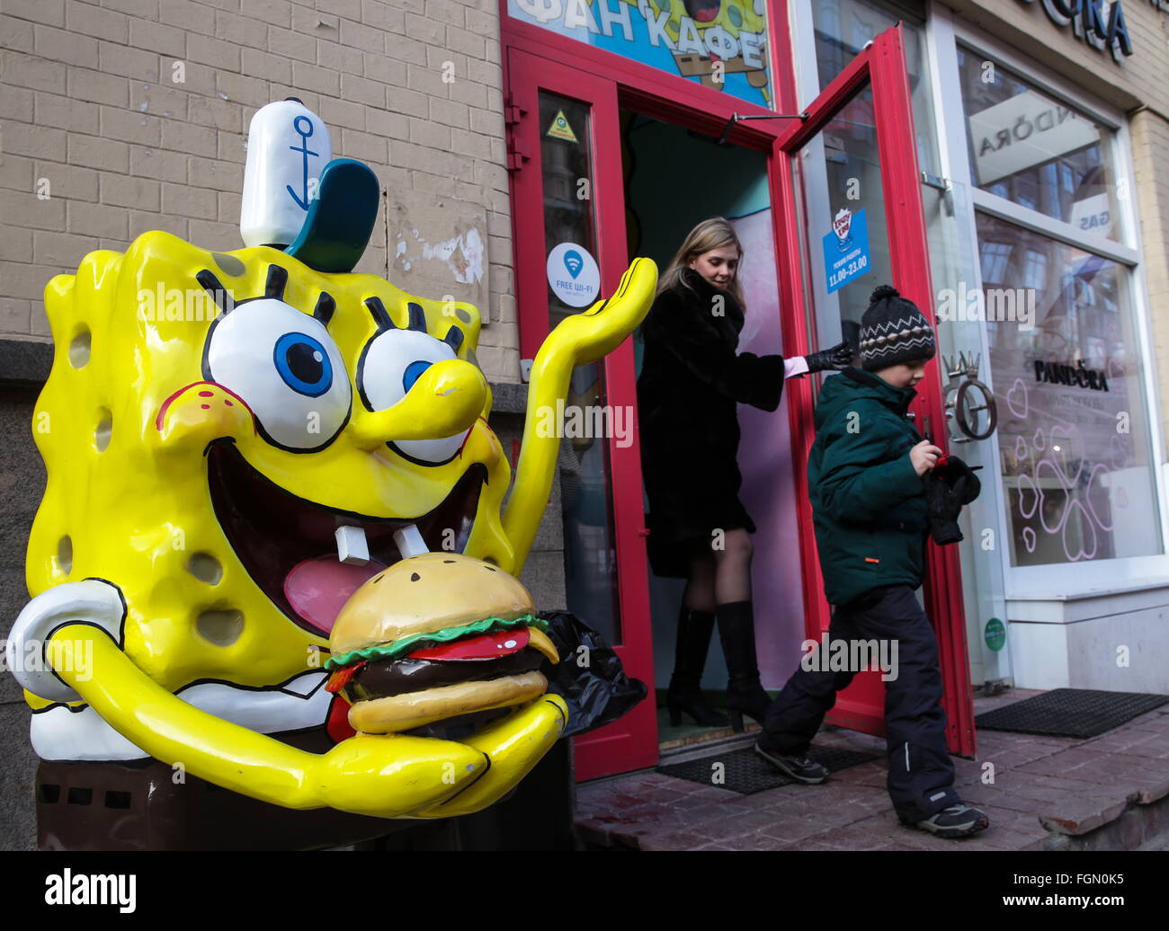 Moscow Russia 21st Feb 16 People Leaving A Krusty Krab Cafe Inspired By The Spongebob Squarepants Cartoon Character Credit Artyom Geodakyan Tass Alamy Live News Stock Photo Alamy Moscow Russia 21st Feb 16 People Leaving A Krusty Krab Cafe Inspired By The Spongebob Squarepants Cartoon Character Credit Artyom Geodakyan Tass Alamy Live News Stock Photo Alamy