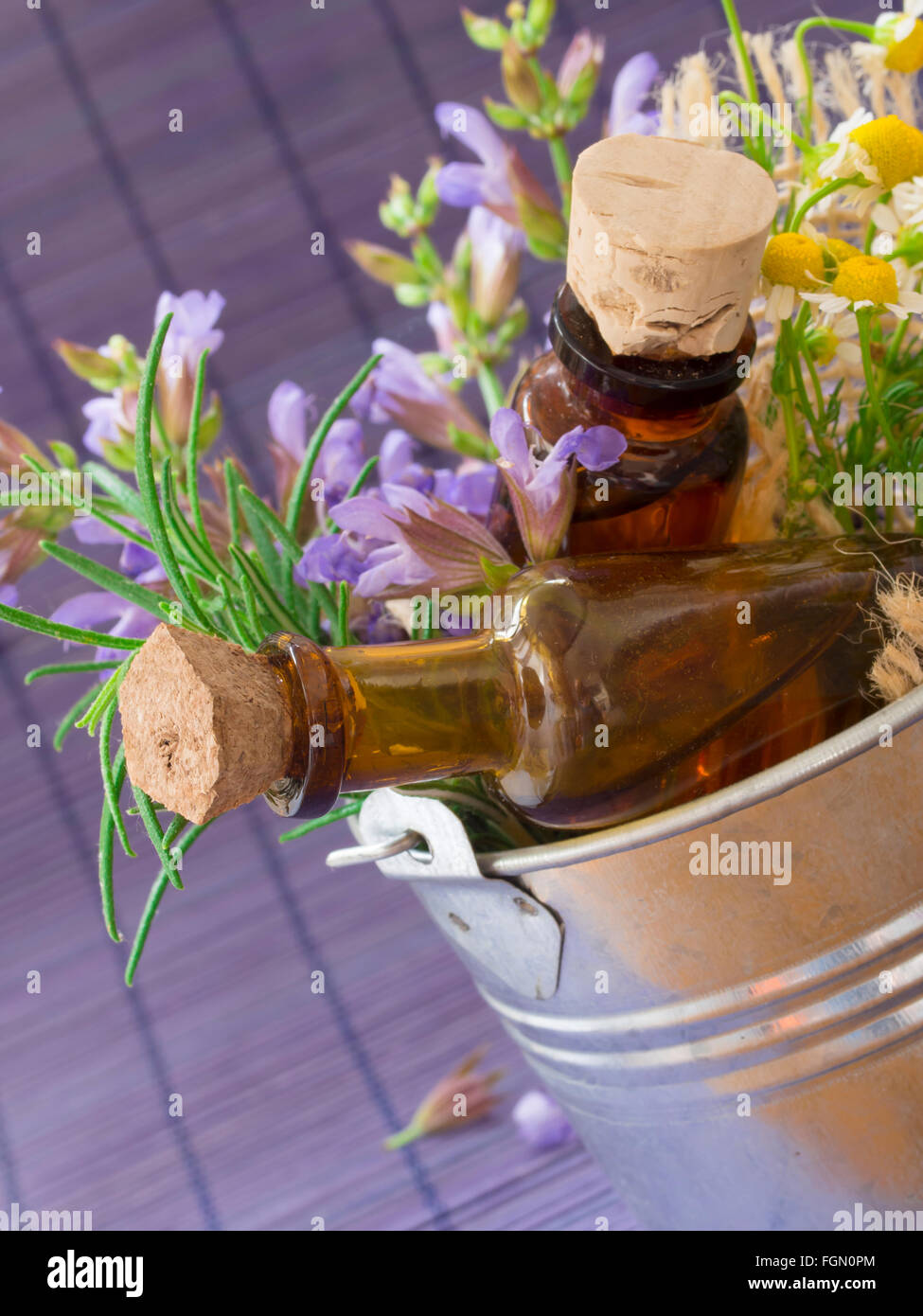 sage, rosemary and chamomile Stock Photo