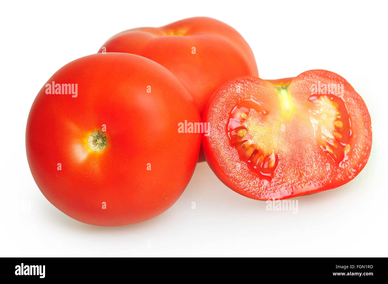 Isolated tomato on white background Stock Photo - Alamy