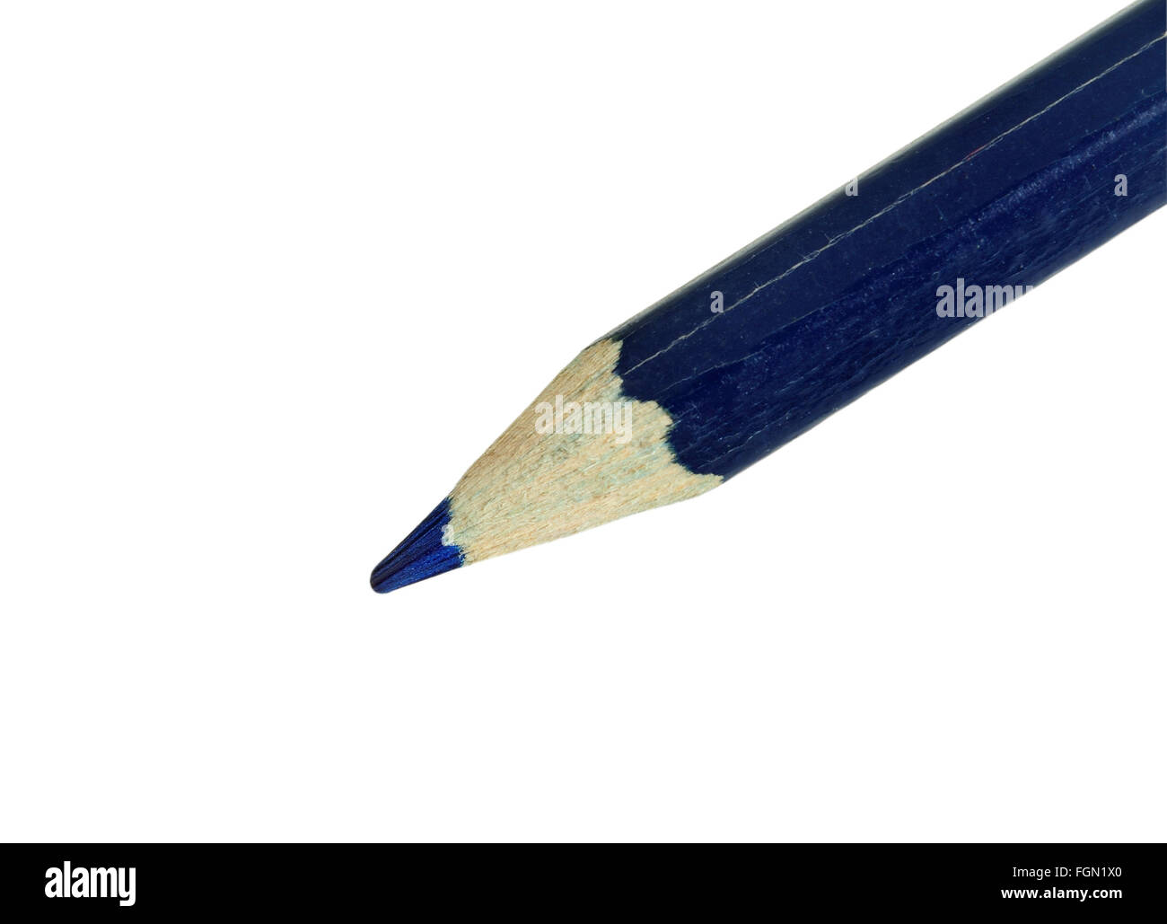 Isolated blue pencil on white background Stock Photo - Alamy
