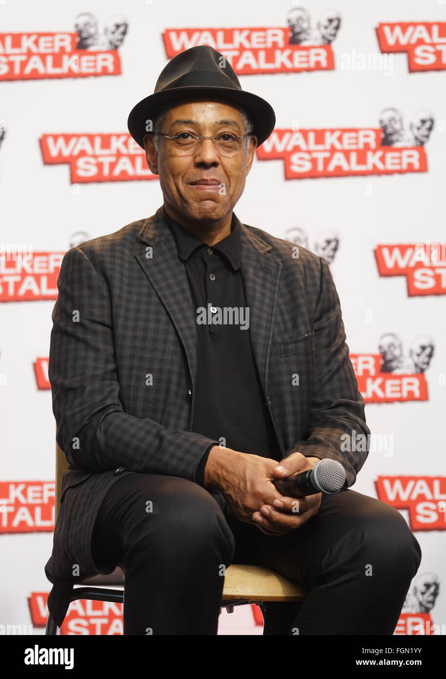 London,England, UK : 20th Feb 2016 :: Giancarlo Esposito talking at the Walker Stalker Con at Kensington Olympia, London. Photo by See Li Stock Photo