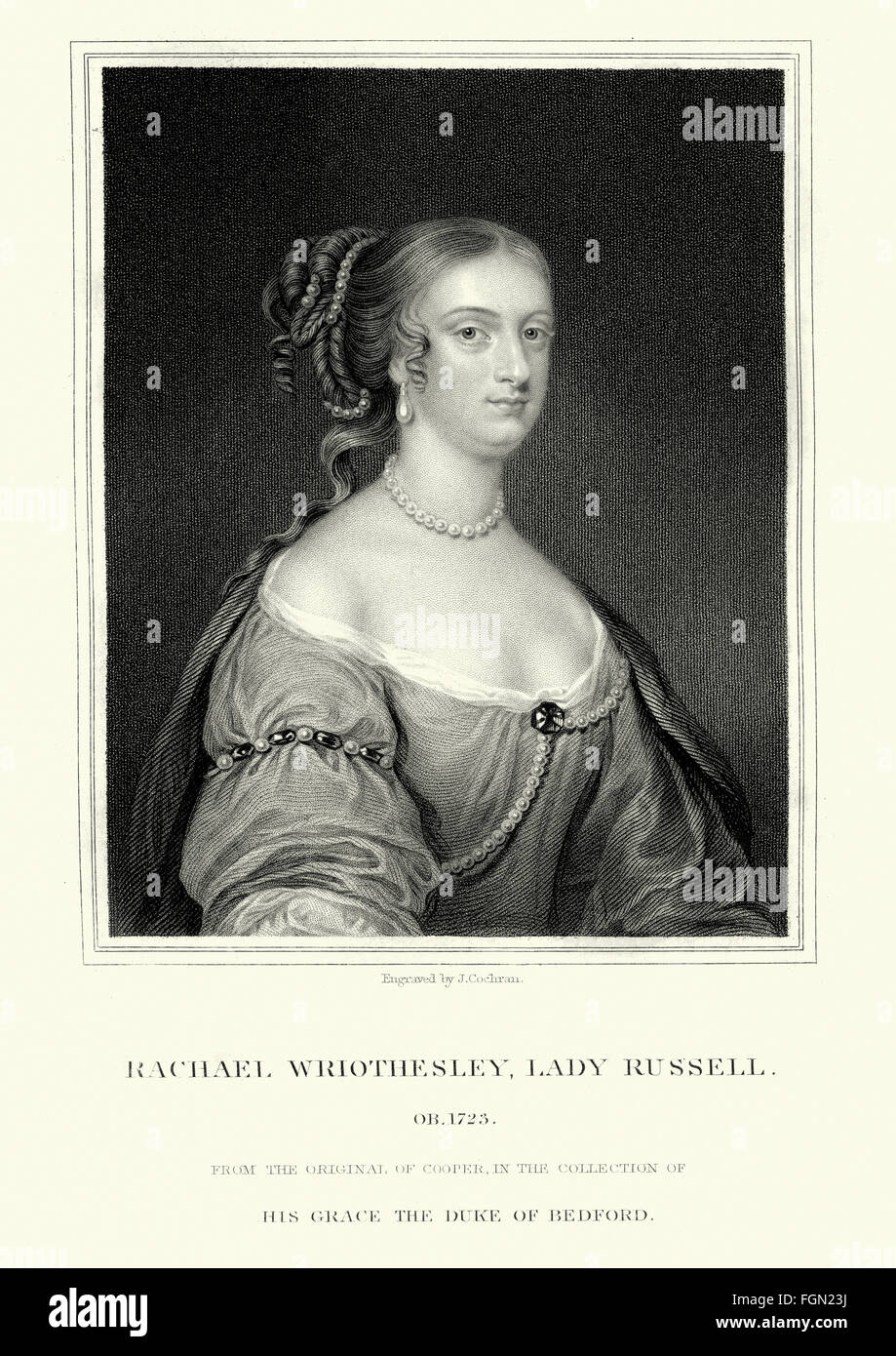 Portrait of Rachel Russell, Lady Russell (nee Lady Rachel Wriothesley