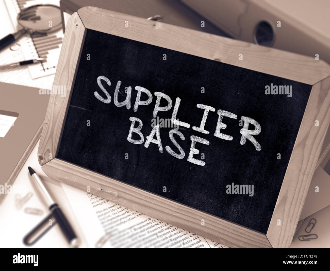 Supplier Base Handwritten on Chalkboard Stock Photo Alamy