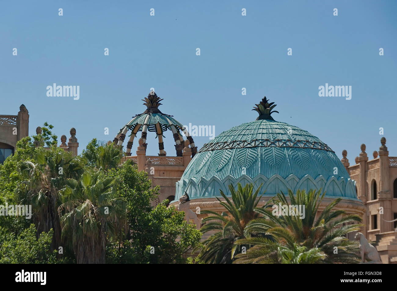 Fragment of Palace of the Lost City hotel in Sun City, South Africa Stock Photo