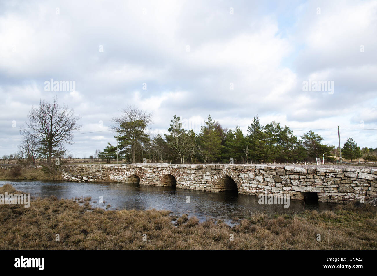 Swedish old stone bridge hi-res stock photography and images - Alamy