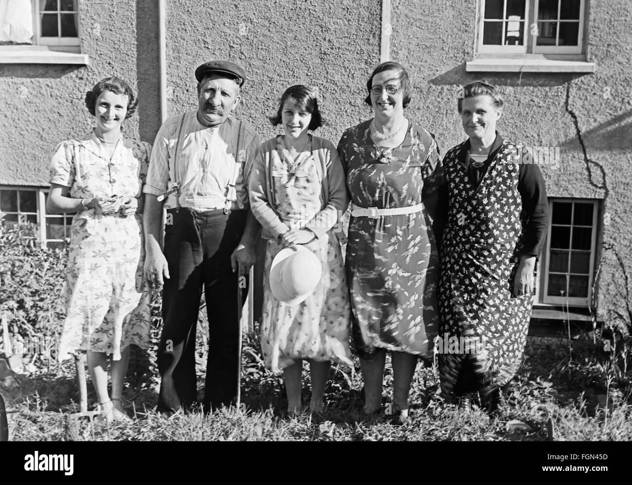 Sunday best 1930s Wales Welsh Farmer Stock Photo