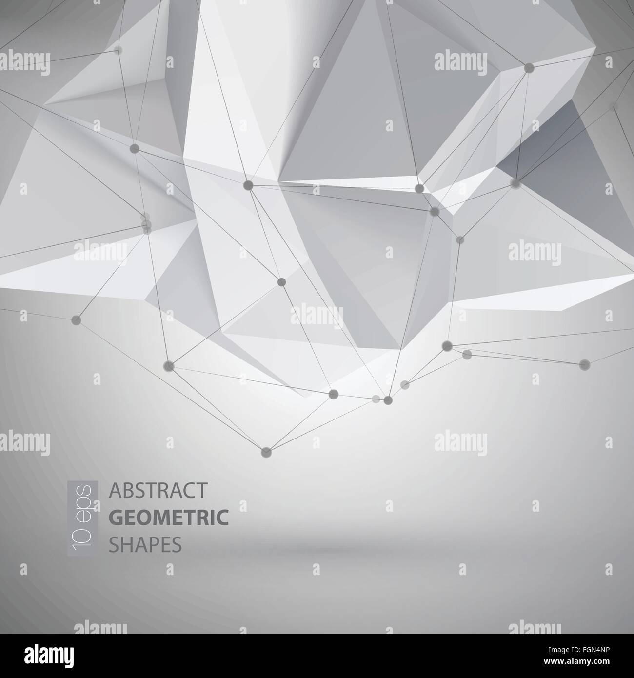 Low polygon geometry shape. Vector illustration Stock Vector Image