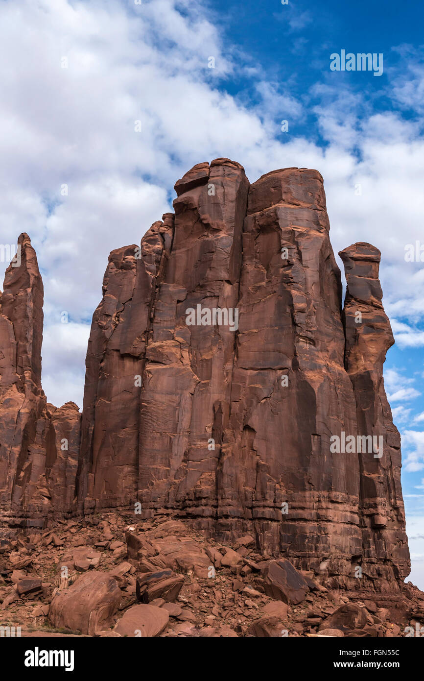 sandstone buttes in a region of the Colorado Plateau in AZ US Stock Photo