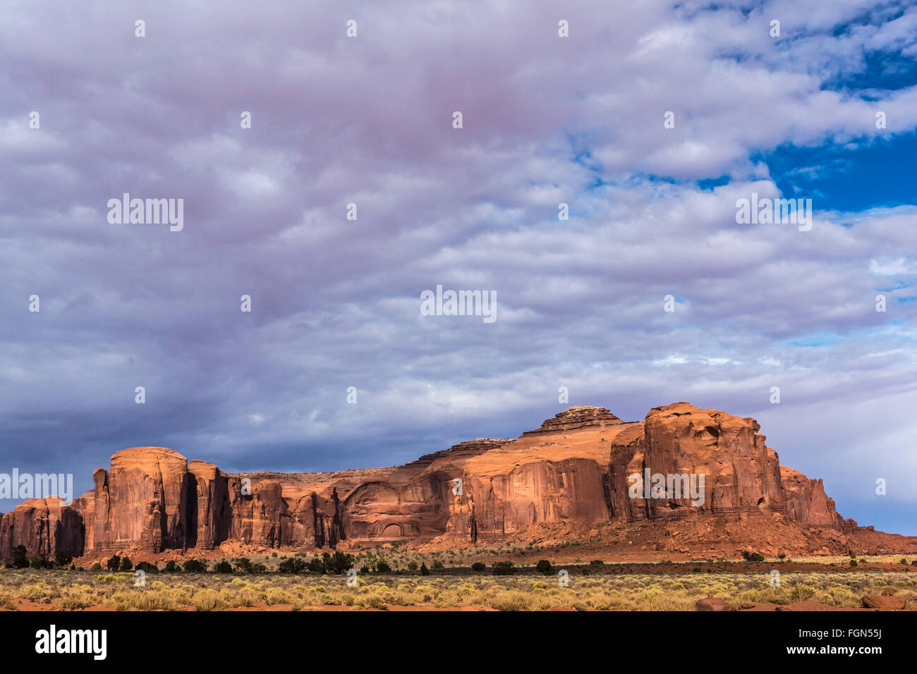 sandstone buttes in a region of the Colorado Plateau in AZ US Stock Photo