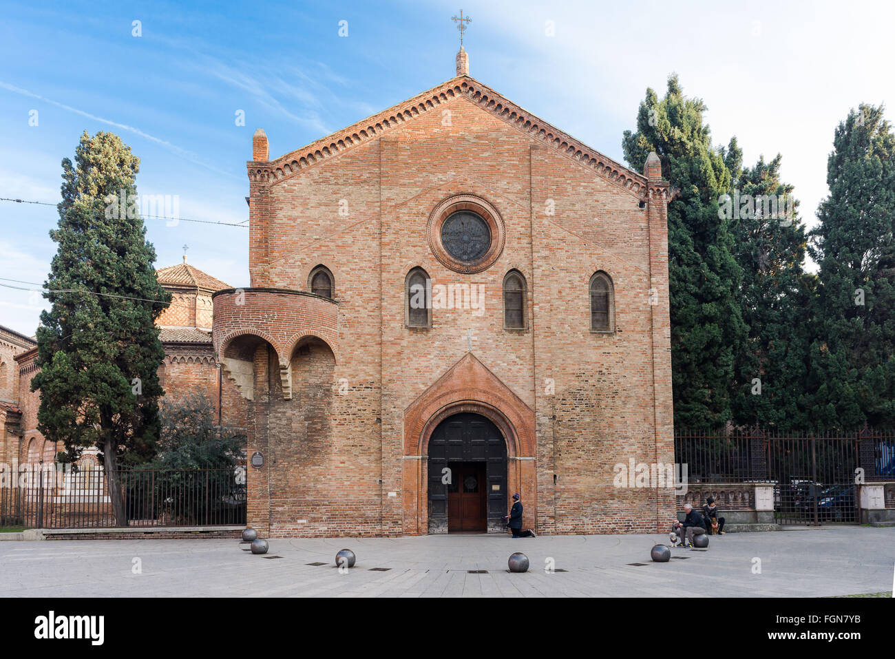 Santo Stefano also called Seven Churches in the old town of Bologna Stock Photo