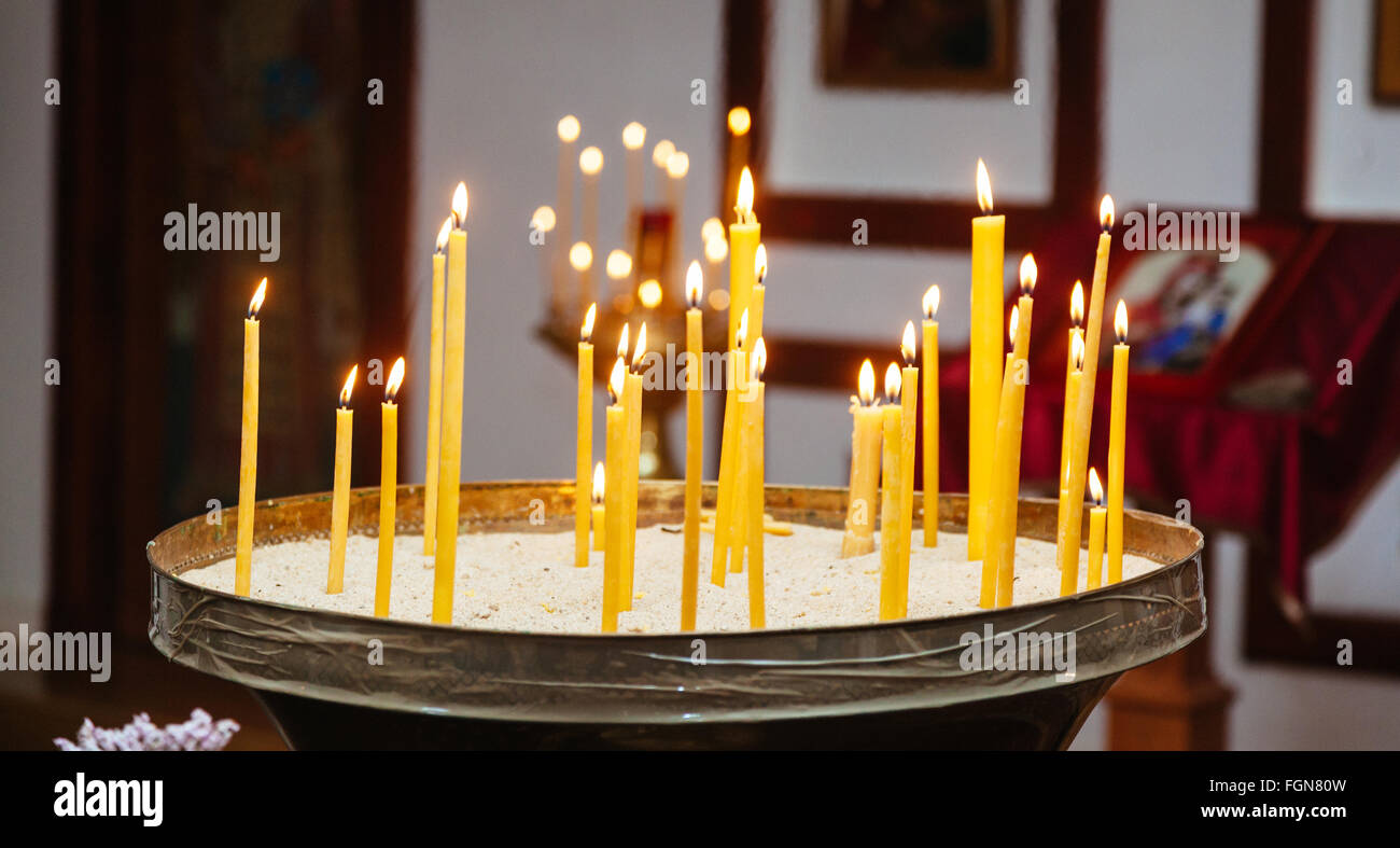candle church wedding ceremony christening Stock Photo Alamy
