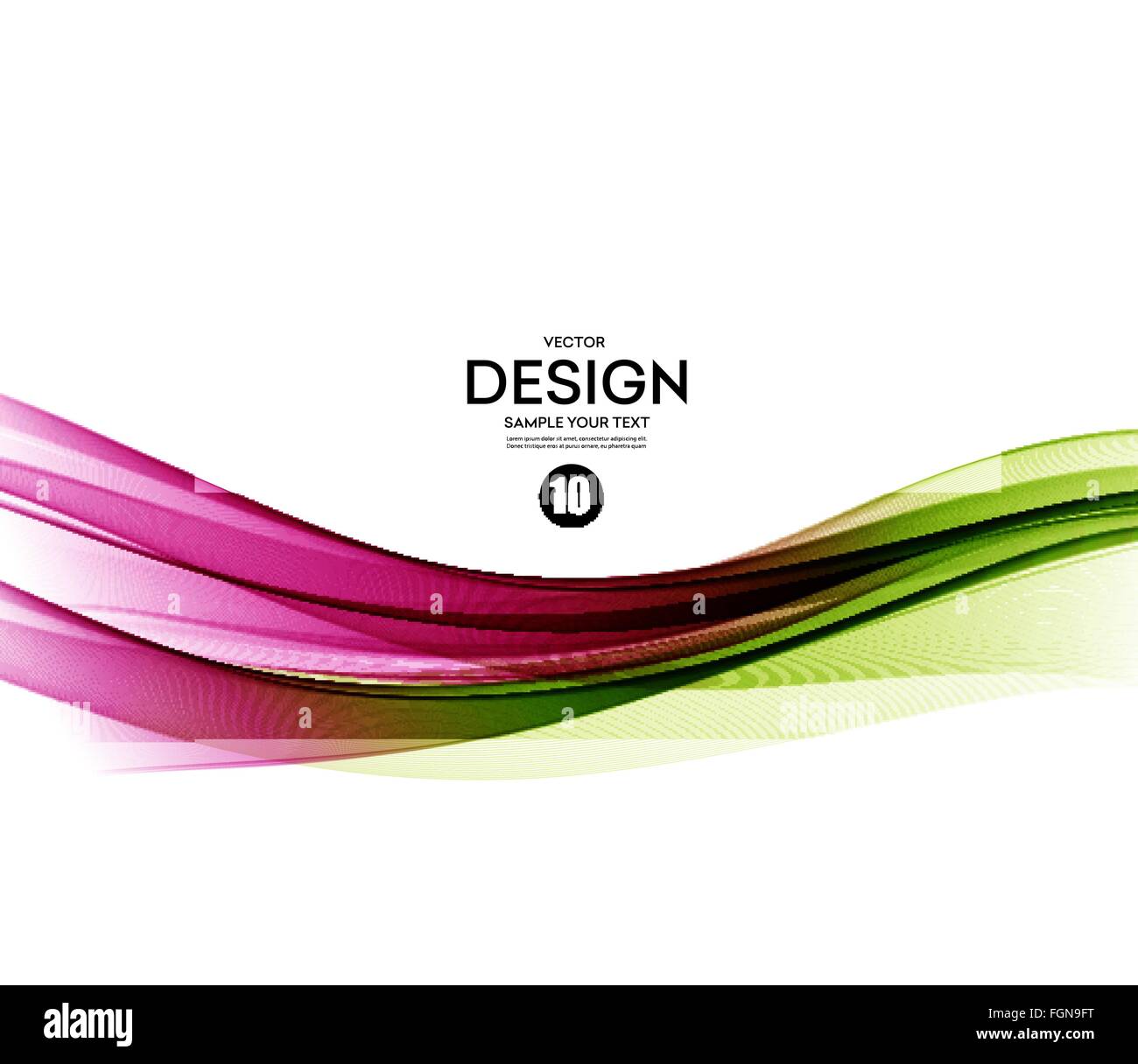 Abstract vector background, green and pink wavy Stock Vector Image ...