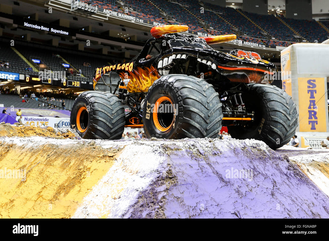 New Orleans, LA, USA. 20th Feb, 2016. El Toro Loco monster truck in