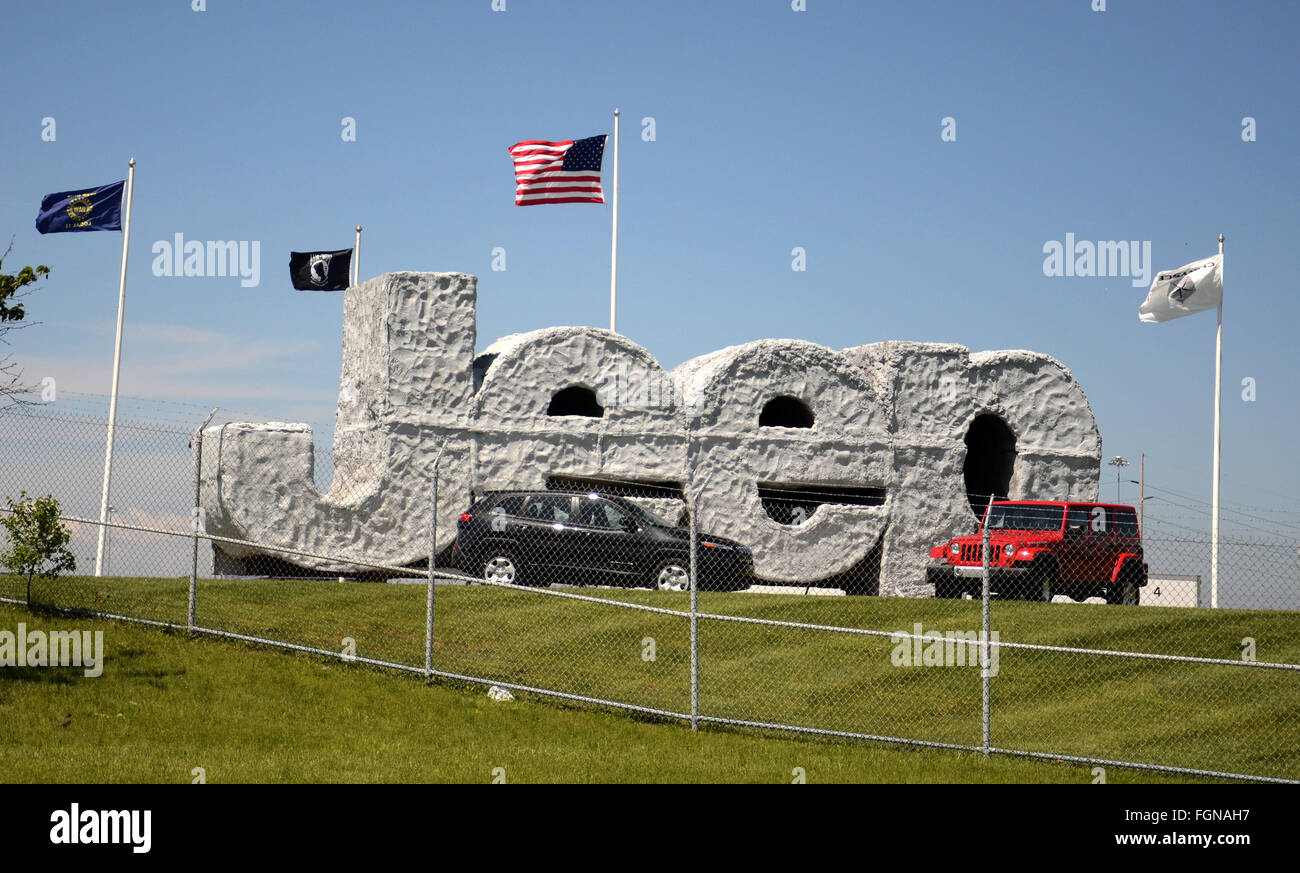 TOLEDO, OH - JUNE 2:  Fiat Chrysler will determine soon whether to keep building Jeeps at the Toledo Chrysler Assembly Plant, wh Stock Photo