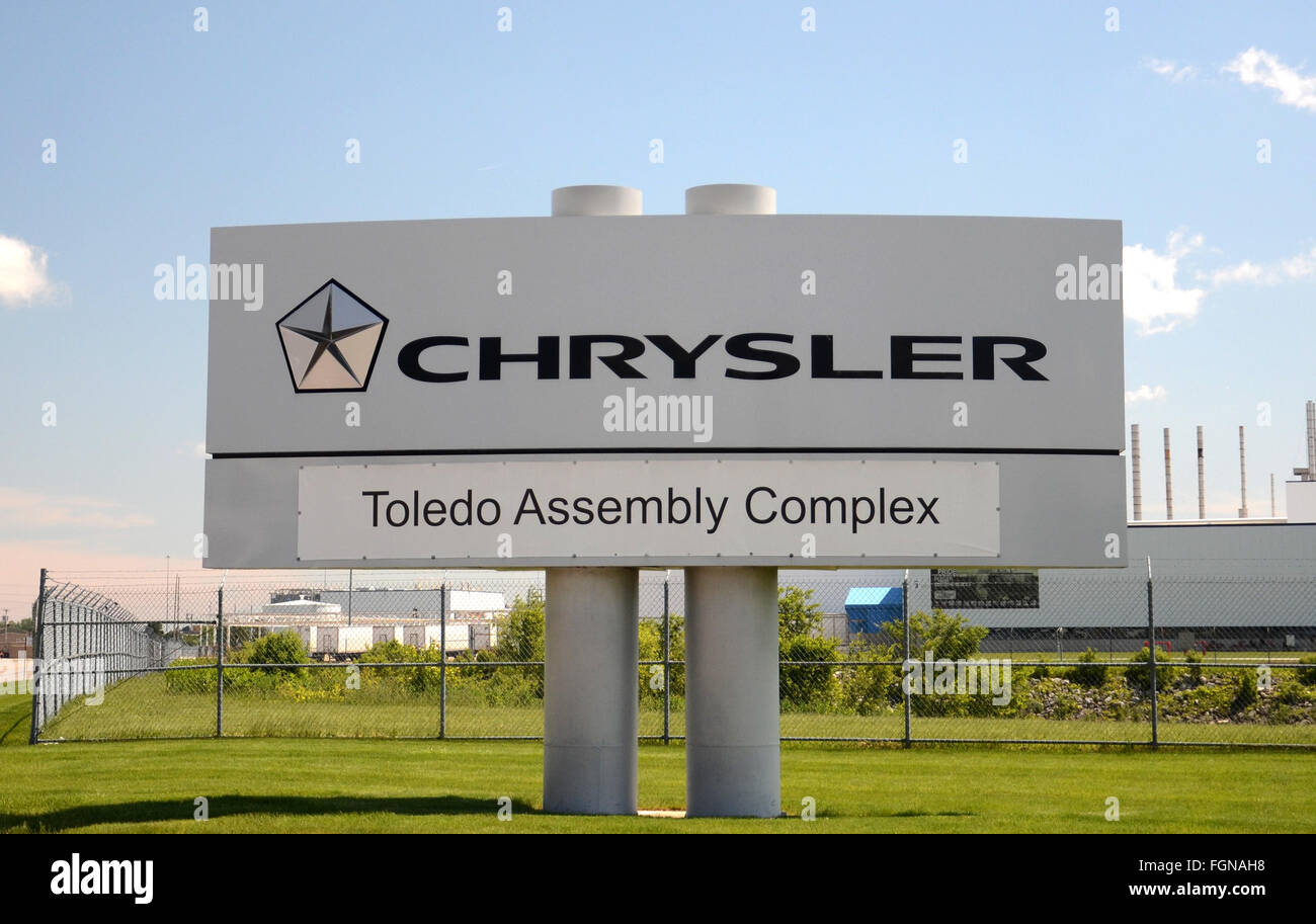 TOLEDO, OH - JUNE 2:  Fiat Chrysler will determine soon whether to keep building Jeeps at the Toledo Chrysler Assembly Plant, sh Stock Photo
