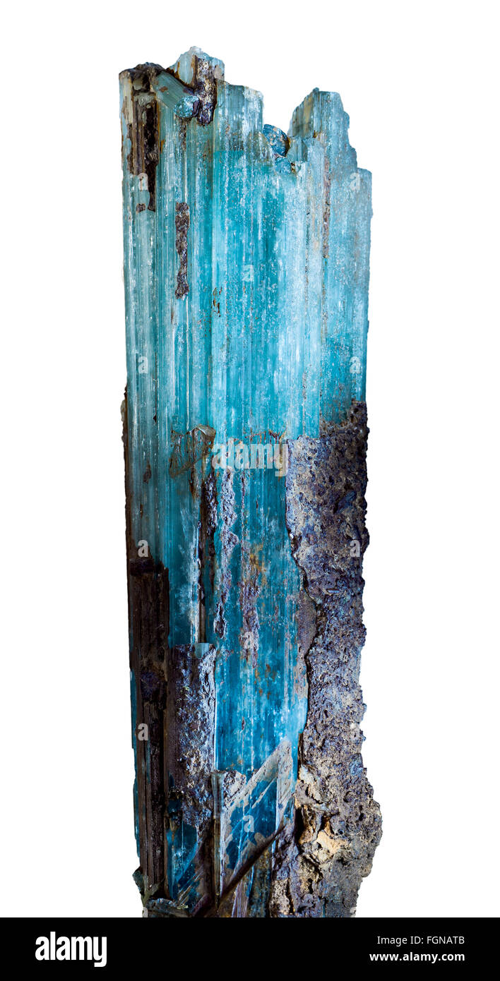 aquamarine raw crystal Stock Photo - Alamy