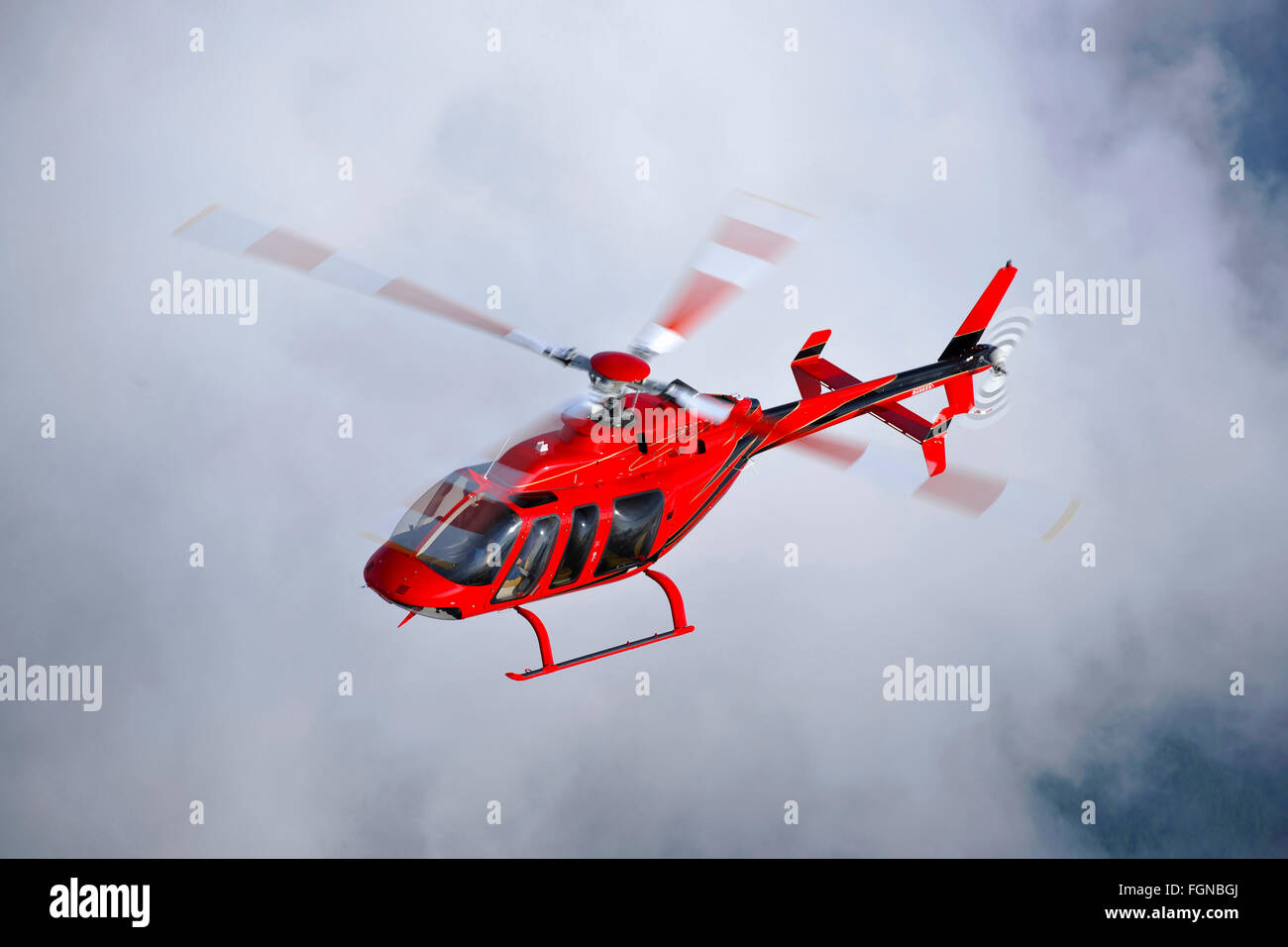 Helicopters photographed air-to-air Stock Photo