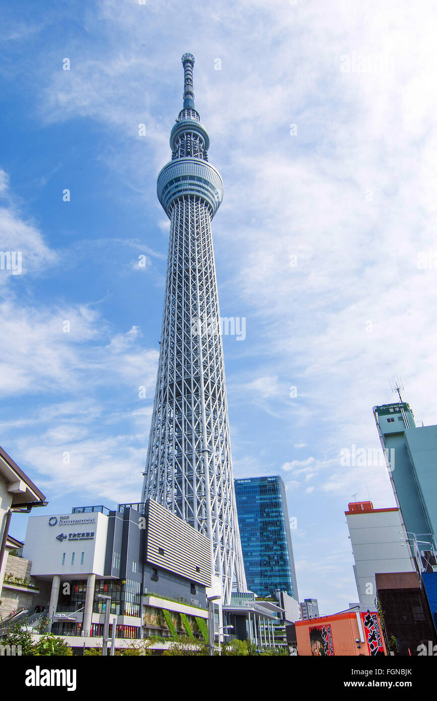 Tokyo Japan Tokyo Skytree tower tallest free radio tower in the world Stock Photo
