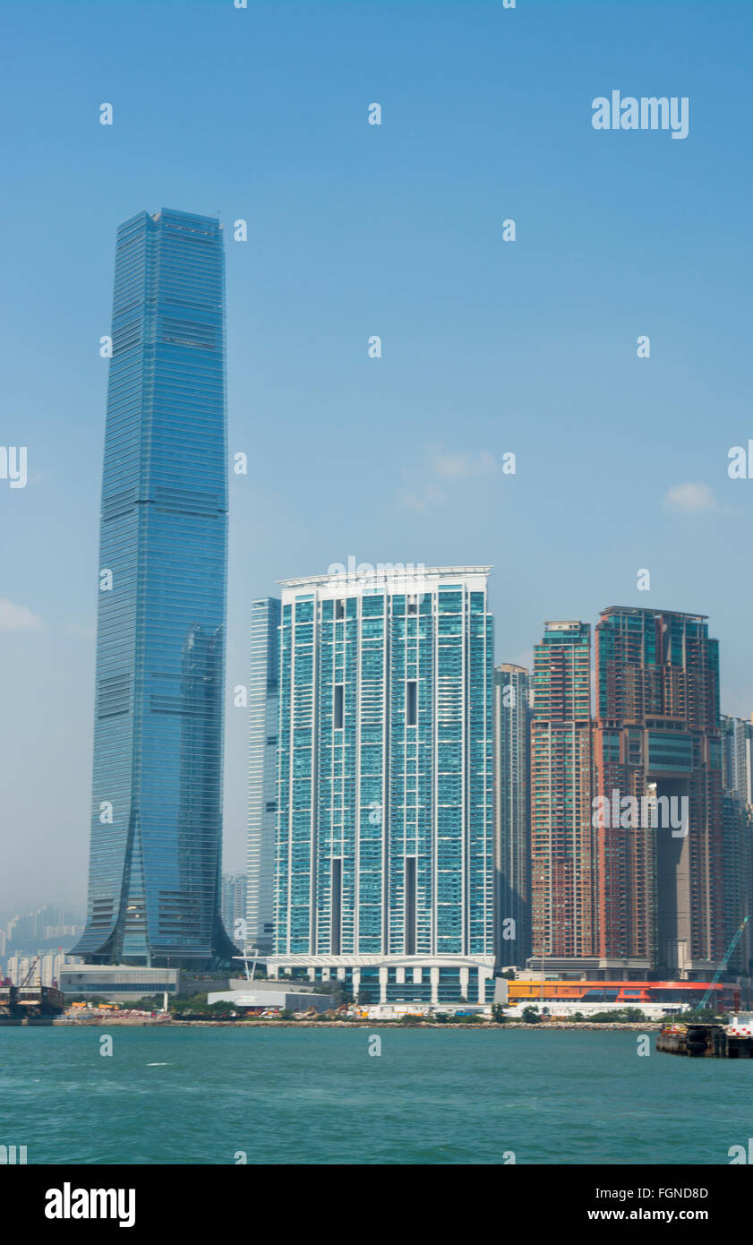 Hong Kong China  Kowloon new International Commerce Center in Kowloon the 9th Tallest Building in the world Stock Photo
