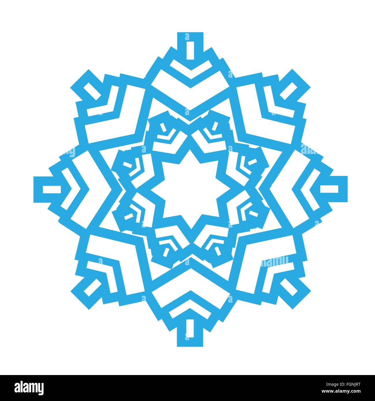 Delicate digital blue snowflake design Stock Photo - Alamy