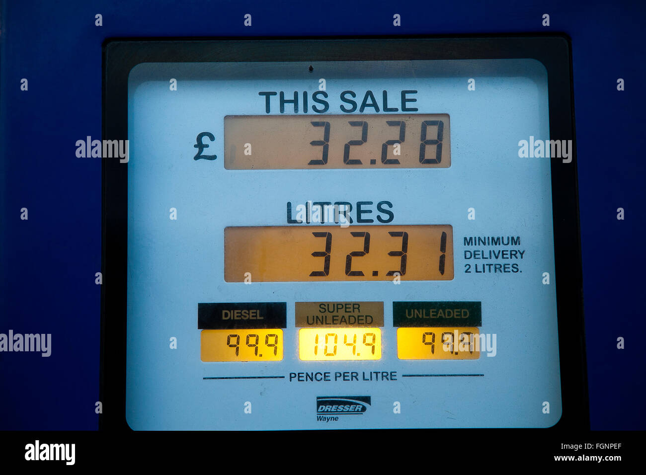 Supermarket giant, Sainsburys selling unleaded petrol and City diesel for less than £1 per litre Stock Photo