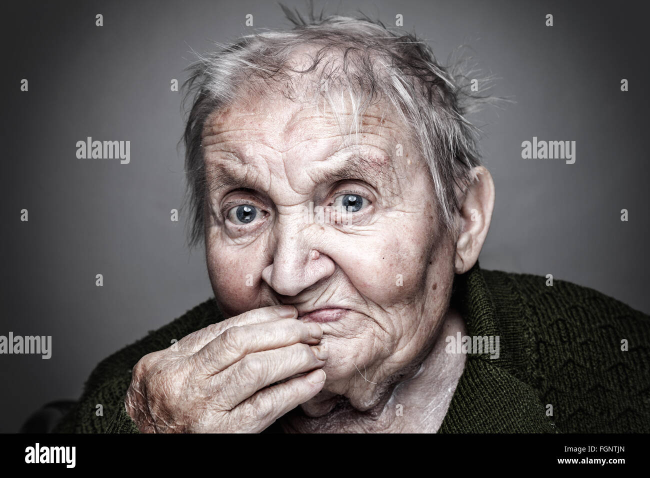 Wrinkled face hi-res stock photography and images - Alamy